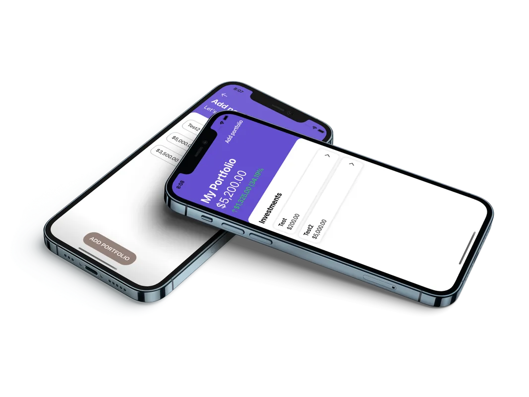 Simple Investment Tracker app screenshot